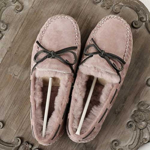 Top brand 100% Natural Fur Genuine Leather Women Flat Shoes New Fashion Women Moccasins Casual Loafers Plus Size Winter shoes