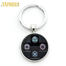 Load image into Gallery viewer, TAFREE Brand Video Game Controller Photo Keychain geeky boyfriend gift jewelry Glass Cabochon Dome key chain ring брелок KC184