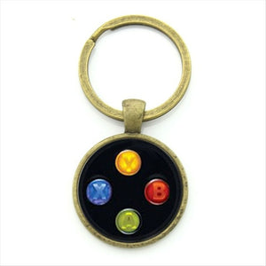 TAFREE Brand Video Game Controller Photo Keychain geeky boyfriend gift jewelry Glass Cabochon Dome key chain ring брелок KC184