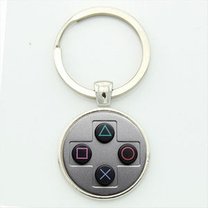 TAFREE Brand Video Game Controller Photo Keychain geeky boyfriend gift jewelry Glass Cabochon Dome key chain ring брелок KC184