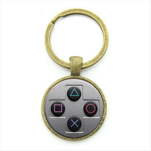 TAFREE Brand Video Game Controller Photo Keychain geeky boyfriend gift jewelry Glass Cabochon Dome key chain ring брелок KC184