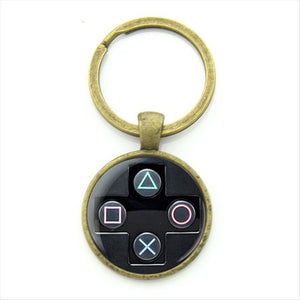 TAFREE Brand Video Game Controller Photo Keychain geeky boyfriend gift jewelry Glass Cabochon Dome key chain ring брелок KC184