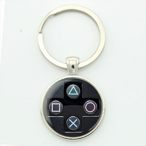 TAFREE Brand Video Game Controller Photo Keychain geeky boyfriend gift jewelry Glass Cabochon Dome key chain ring брелок KC184