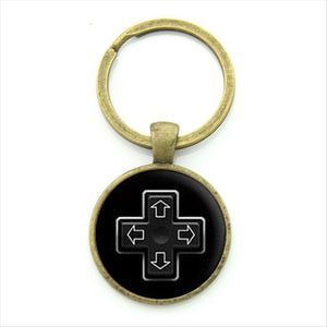 TAFREE Brand Video Game Controller Photo Keychain geeky boyfriend gift jewelry Glass Cabochon Dome key chain ring брелок KC184