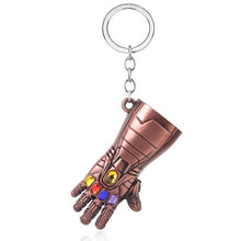 Load image into Gallery viewer, The Avengers 4 Big Size Thor Hammer Mjolnir Keychain Iron Man Thanos Endgame Infinity Gloves Keyrings Key Chains Men Jewelry