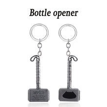 Load image into Gallery viewer, The Avengers 4 Big Size Thor Hammer Mjolnir Keychain Iron Man Thanos Endgame Infinity Gloves Keyrings Key Chains Men Jewelry