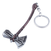 Load image into Gallery viewer, The Avengers 4 Big Size Thor Hammer Mjolnir Keychain Iron Man Thanos Endgame Infinity Gloves Keyrings Key Chains Men Jewelry