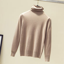 Load image into Gallery viewer, Turtleneck Sweater Women 2019 Autumn Winter Pure Knitted Soft Tunic Top Casual Long Sleeve Solid Cashmere Pullover Sueter Mujer