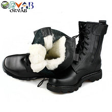 Load image into Gallery viewer, Steel Toe Boots Winter Men Military Leather Boots Combat Bot Infantry Tactical Boots Askeri Bot Army Bots Work Men Safety Shoes