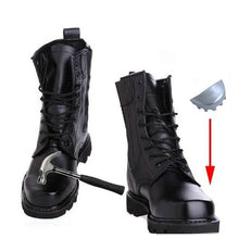 Load image into Gallery viewer, Steel Toe Boots Winter Men Military Leather Boots Combat Bot Infantry Tactical Boots Askeri Bot Army Bots Work Men Safety Shoes