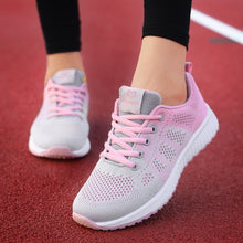 Load image into Gallery viewer, Women Casual Shoes Fashion Breathable Walking Mesh Lace Up Flat Shoes Sneakers Women 2019 Tenis Feminino Zapatillas Mujer