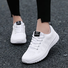 Load image into Gallery viewer, Women Casual Shoes Fashion Breathable Walking Mesh Lace Up Flat Shoes Sneakers Women 2019 Tenis Feminino Zapatillas Mujer