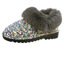 Load image into Gallery viewer, Women Winter Warm Boots Antiskid Outsole Lady Snow Boots Shiny Brand Fashion Style Easy Wear Hairy Ankle Boots Plus