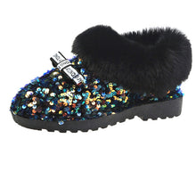 Load image into Gallery viewer, Women Winter Warm Boots Antiskid Outsole Lady Snow Boots Shiny Brand Fashion Style Easy Wear Hairy Ankle Boots Plus