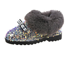 Load image into Gallery viewer, Women Winter Warm Boots Antiskid Outsole Lady Snow Boots Shiny Brand Fashion Style Easy Wear Hairy Ankle Boots Plus