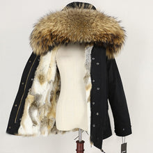 Load image into Gallery viewer, Winter Jacket Women 2019  Real Fur Coat Parka Natural Raccoon Fur Collar Thick Warm Rabbit Fur Liner Streetwear Brand New Casual