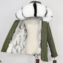Load image into Gallery viewer, Winter Jacket Women 2019  Real Fur Coat Parka Natural Raccoon Fur Collar Thick Warm Rabbit Fur Liner Streetwear Brand New Casual