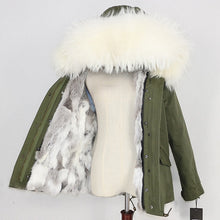 Load image into Gallery viewer, Winter Jacket Women 2019  Real Fur Coat Parka Natural Raccoon Fur Collar Thick Warm Rabbit Fur Liner Streetwear Brand New Casual