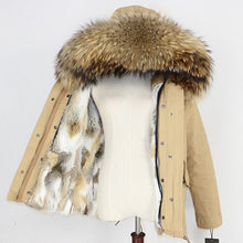 Load image into Gallery viewer, Winter Jacket Women 2019  Real Fur Coat Parka Natural Raccoon Fur Collar Thick Warm Rabbit Fur Liner Streetwear Brand New Casual