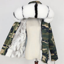 Load image into Gallery viewer, Winter Jacket Women 2019  Real Fur Coat Parka Natural Raccoon Fur Collar Thick Warm Rabbit Fur Liner Streetwear Brand New Casual