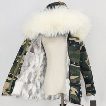Load image into Gallery viewer, Winter Jacket Women 2019  Real Fur Coat Parka Natural Raccoon Fur Collar Thick Warm Rabbit Fur Liner Streetwear Brand New Casual
