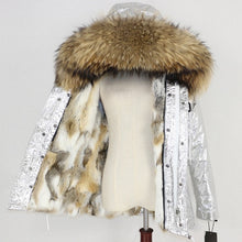 Load image into Gallery viewer, Winter Jacket Women 2019  Real Fur Coat Parka Natural Raccoon Fur Collar Thick Warm Rabbit Fur Liner Streetwear Brand New Casual