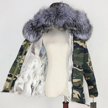 Load image into Gallery viewer, Winter Jacket Women 2019  Real Fur Coat Parka Natural Raccoon Fur Collar Thick Warm Rabbit Fur Liner Streetwear Brand New Casual