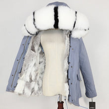 Load image into Gallery viewer, Winter Jacket Women 2019  Real Fur Coat Parka Natural Raccoon Fur Collar Thick Warm Rabbit Fur Liner Streetwear Brand New Casual