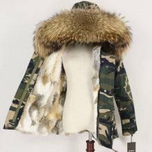 Load image into Gallery viewer, Winter Jacket Women 2019  Real Fur Coat Parka Natural Raccoon Fur Collar Thick Warm Rabbit Fur Liner Streetwear Brand New Casual