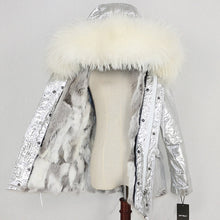 Load image into Gallery viewer, Winter Jacket Women 2019  Real Fur Coat Parka Natural Raccoon Fur Collar Thick Warm Rabbit Fur Liner Streetwear Brand New Casual