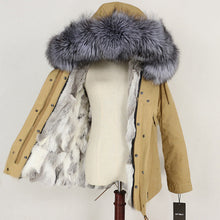 Load image into Gallery viewer, Winter Jacket Women 2019  Real Fur Coat Parka Natural Raccoon Fur Collar Thick Warm Rabbit Fur Liner Streetwear Brand New Casual