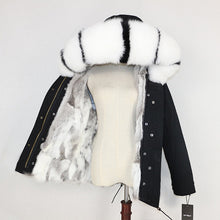 Load image into Gallery viewer, Winter Jacket Women 2019  Real Fur Coat Parka Natural Raccoon Fur Collar Thick Warm Rabbit Fur Liner Streetwear Brand New Casual