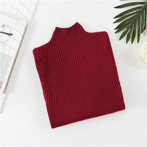 Winter Warm White Basic Lady's Sweater Women's Turtleneck Pullover Knit Sweater for Women Jumper Pull Femme Pink Female Pullover