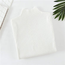 Load image into Gallery viewer, Winter Warm White Basic Lady&#39;s Sweater Women&#39;s Turtleneck Pullover Knit Sweater for Women Jumper Pull Femme Pink Female Pullover