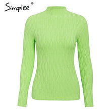 Load image into Gallery viewer, Simplee Knitted jumper sweater women autumn winter Long sleeve top turtleneck female sweater ladies bestmatch pullover jumpers