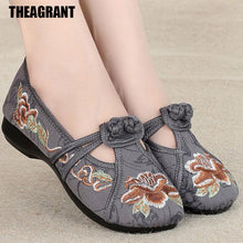 Load image into Gallery viewer, THEAGRANT Traditional Style Women Flats Soft Loafers 2019 Spring Autumn Shoes Women Embroidered Slip On Chinese Shoes WFS2003