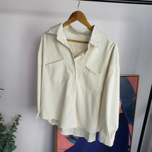 Load image into Gallery viewer, Women Shirts Black White Long Sleeve Shirts 2019 Autumn Women Tops Korean Fashion womenTops