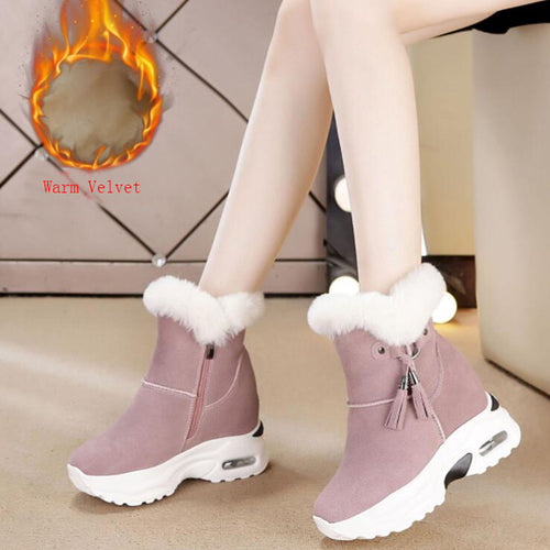 Winter Boots Snow Boots Women Shoes Woman Boots Ankle Boots Thick Increased 2019 Winter New Warm Comfortable Casual Boots X165
