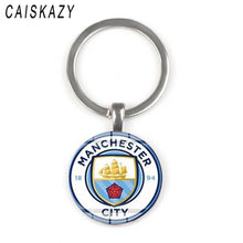 Load image into Gallery viewer, World Sports Team Logo Football Glass Cabochon Keychain for Men