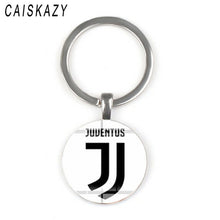 Load image into Gallery viewer, World Sports Team Logo Football Glass Cabochon Keychain for Men