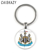 Load image into Gallery viewer, World Sports Team Logo Football Glass Cabochon Keychain for Men