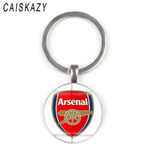 Load image into Gallery viewer, World Sports Team Logo Football Glass Cabochon Keychain for Men