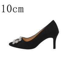 Load image into Gallery viewer, Women Pumps Rhinestone Female High Heels Women Shoes Pointed Toe Dress Shoes Soft Thin Heel Wedding Shoes 2020 New Arrival DE