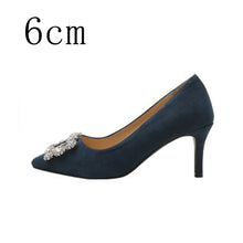Load image into Gallery viewer, Women Pumps Rhinestone Female High Heels Women Shoes Pointed Toe Dress Shoes Soft Thin Heel Wedding Shoes 2020 New Arrival DE