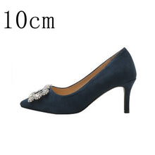 Load image into Gallery viewer, Women Pumps Rhinestone Female High Heels Women Shoes Pointed Toe Dress Shoes Soft Thin Heel Wedding Shoes 2020 New Arrival DE