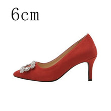Load image into Gallery viewer, Women Pumps Rhinestone Female High Heels Women Shoes Pointed Toe Dress Shoes Soft Thin Heel Wedding Shoes 2020 New Arrival DE