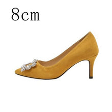 Load image into Gallery viewer, Women Pumps Rhinestone Female High Heels Women Shoes Pointed Toe Dress Shoes Soft Thin Heel Wedding Shoes 2020 New Arrival DE