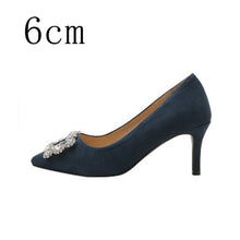 Load image into Gallery viewer, Women Pumps Rhinestone Female High Heels Women Shoes Pointed Toe Dress Shoes Soft Thin Heel Wedding Shoes 2020 New Arrival DE