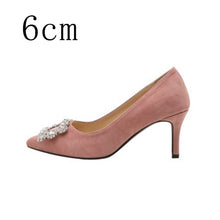 Load image into Gallery viewer, Women Pumps Rhinestone Female High Heels Women Shoes Pointed Toe Dress Shoes Soft Thin Heel Wedding Shoes 2020 New Arrival DE