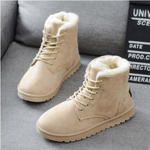 Load image into Gallery viewer, Winter Boots Women Snow Boots Shoes Woman Boots Fashion Flat Winter Boots Ankle Boots Cow Suede Warm Booties 2019 New Warm Boots